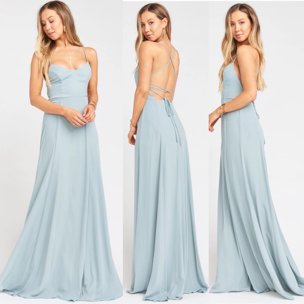 Show Me Your Mumu Godshaw Goddess Gown Dress Sage Crisp NEW - Picture 1 of 9
